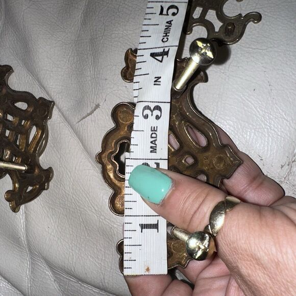 15 Pcs French Provincial Vintage Antique Brass Drawer Pull Hardware Decorative - Picture 11 of 12